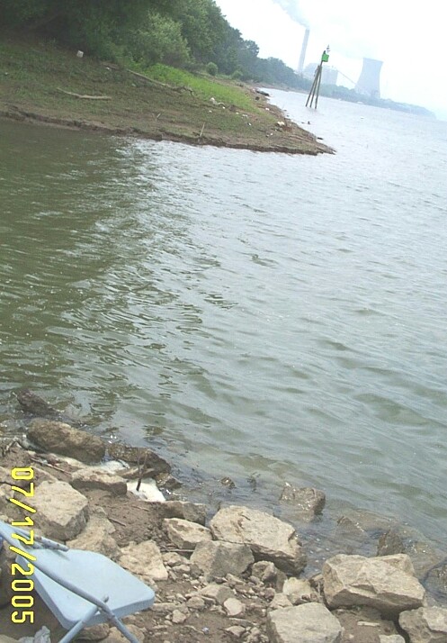 mouth of Indian creek at Point Pleasant, Ohio