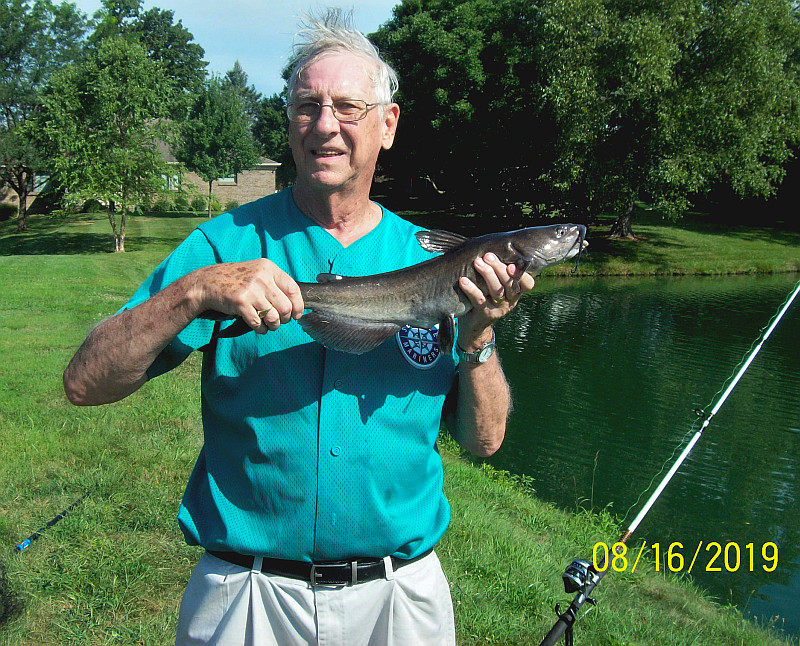22 inch Chanel catfish from private pond near Cincinnati Ohio